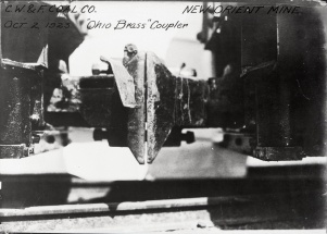 <b>Caption:</b>  New Orient Mine. "Ohio Brass" Coupler<br><b>Credit:</b>  Ledvina Collection<br><b>Date:</b>  October 2, 1923<br>