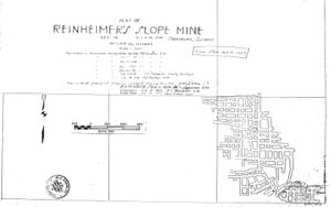 <b>Microfilm</b>: <b>351161</b><br><b>Map Date:</b> 1-12-1957<br><b>Coal Co.:</b> Reinheimer<br><b>Mine Name:</b> Reinheimer Slope Mine<br><a target="_blank" rel="nofollow noreferrer noopener" class="external text" href="https://wikiimage.isgs.illinois.edu/ilmines/st_clair/m0789.zip"><b>Full Res Download</b></a>